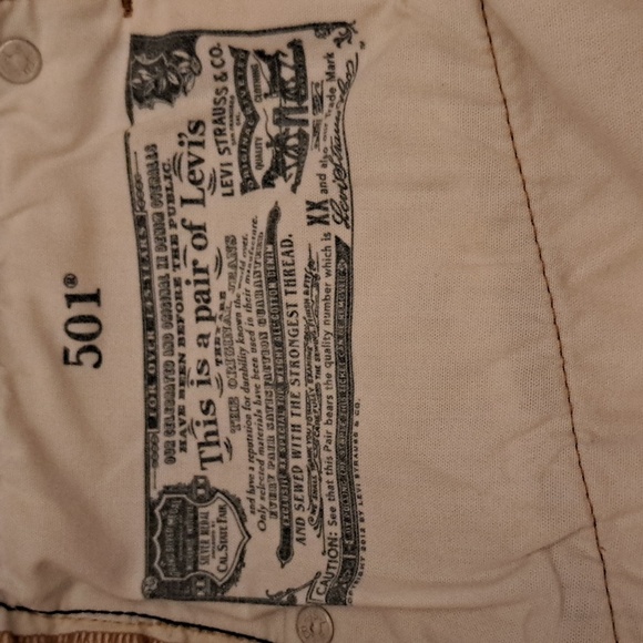 Levis 501 Women's Acid Wash Button Fly Cutt Off Short Size W28 - Picture 10 of 12